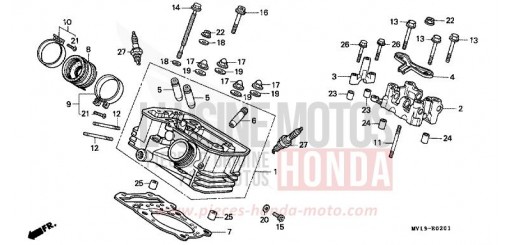 REAR CYLINDER HEAD XRV750M de 1991